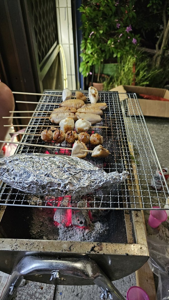 雞翅與鋁箔烤物